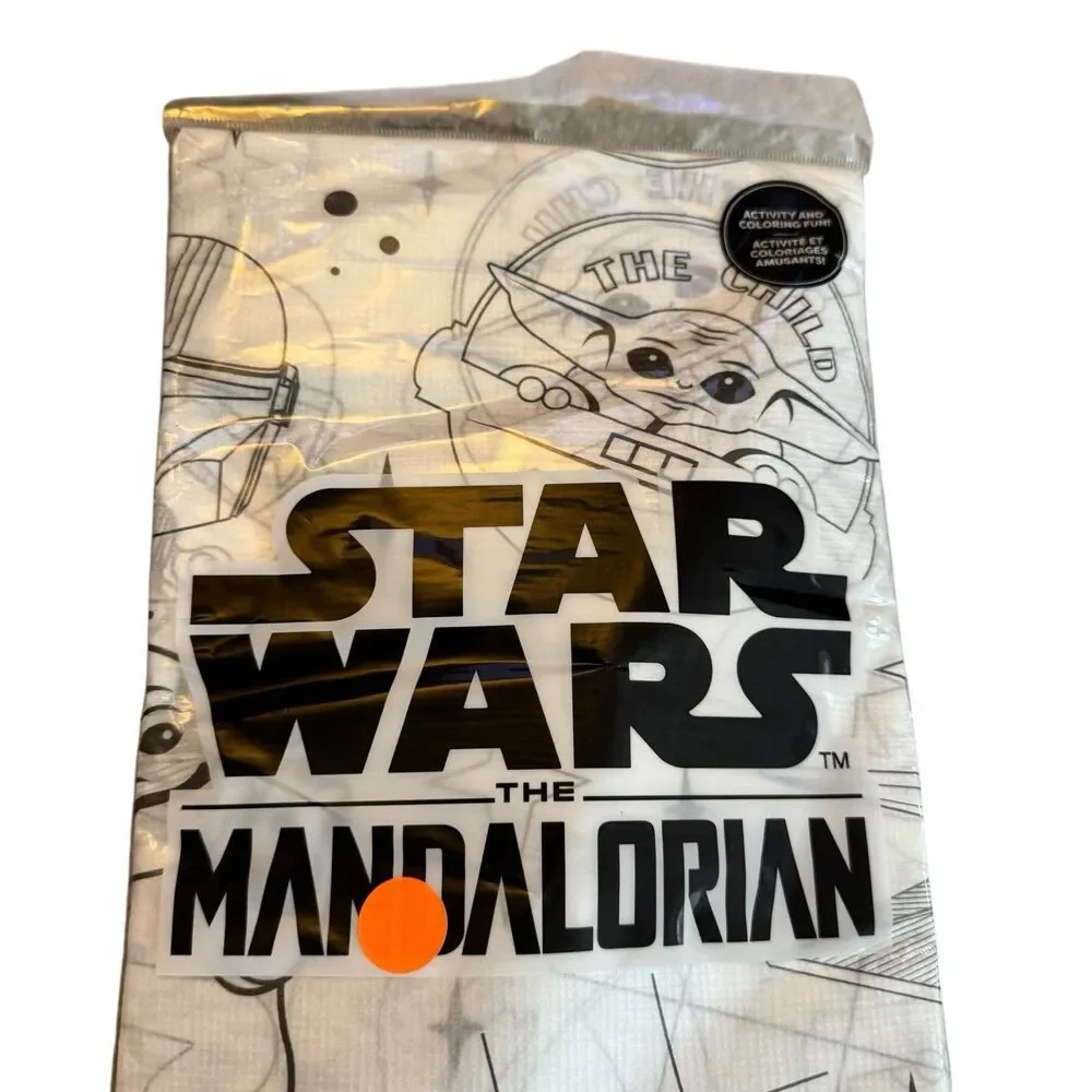 4 Mandalorian Star Wars Party Supplies Table Cover‎ Tablecloth Coloring Paper